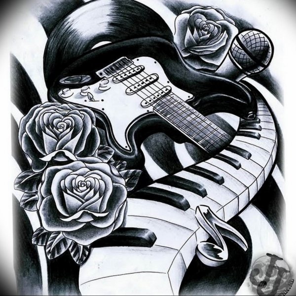 Тату Ноты эскизы