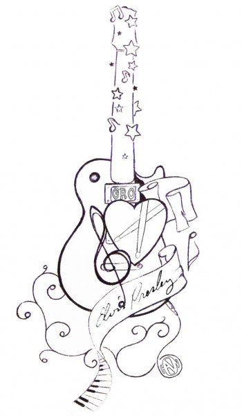 Гитара эскиз