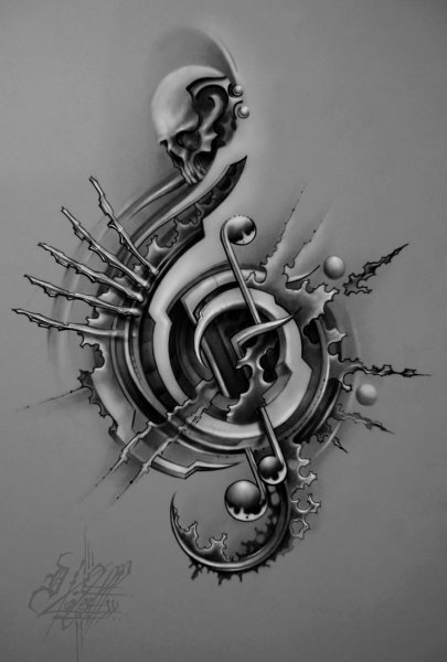 Электрогитара в графике