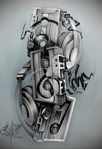 Эскизы тату для гитаристов