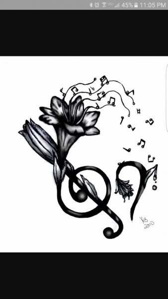 Скрипичный ключ эскиз