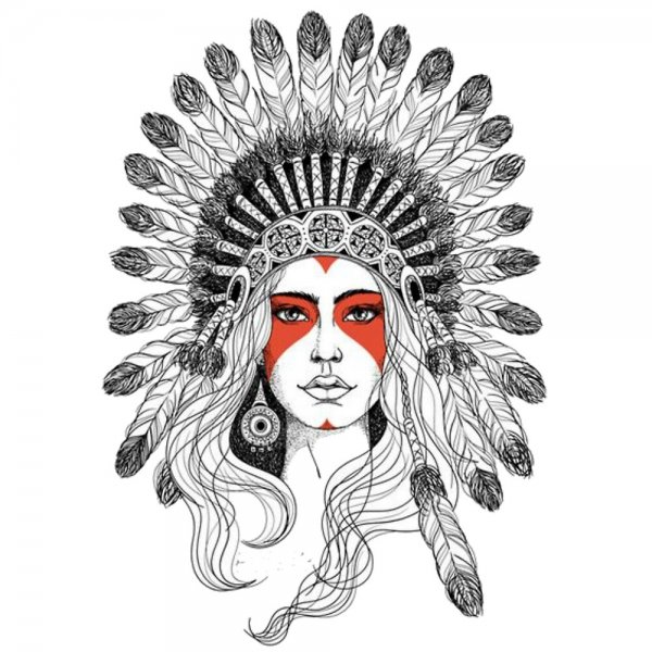 Эскизы тату индейская тематика