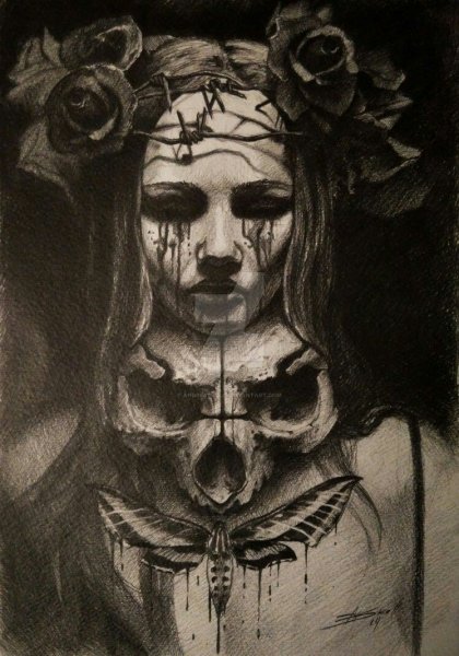 Череп в готическом стиле