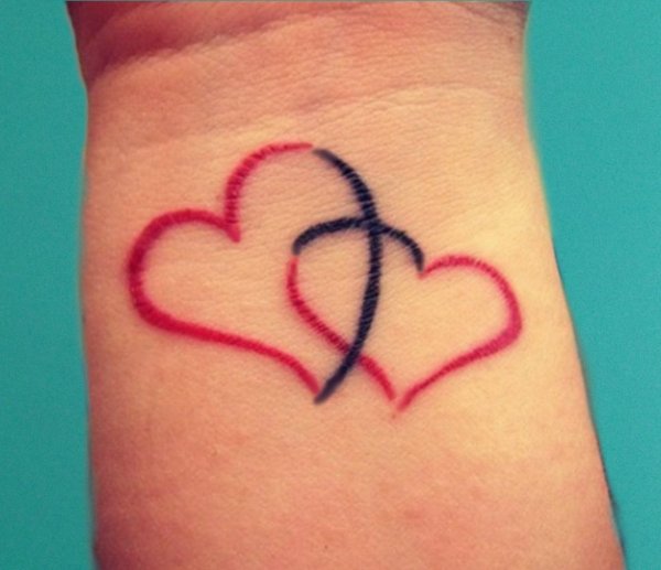 Тату на руке фломастером для девочек