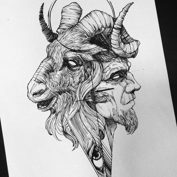 Тату Овен эскизы