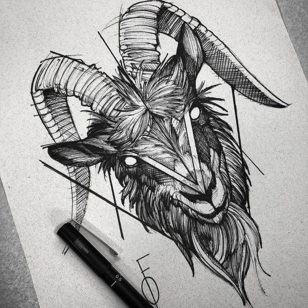 Тату Козерог эскизы