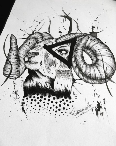 Тату Козерог эскизы