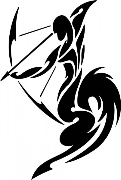 Тату трайбл Стрелец