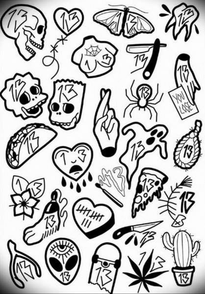 Много маленьких тату