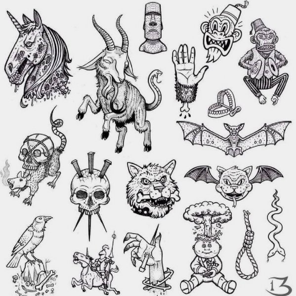 Эскизы маленьких татуировок