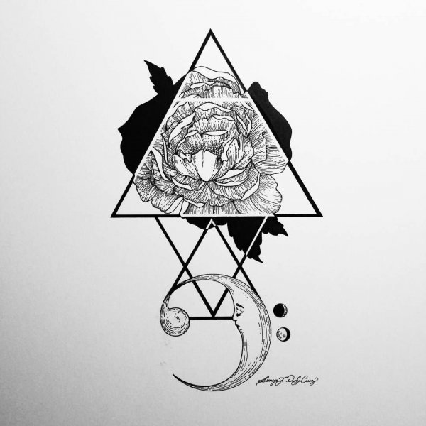 Тату эскизы треугольник