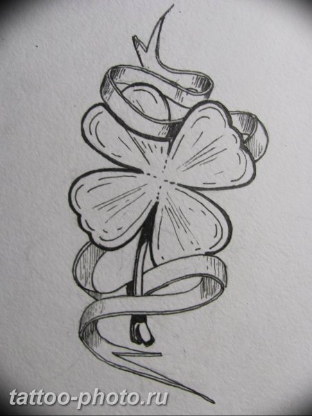 Татуировка Клевер эскиз
