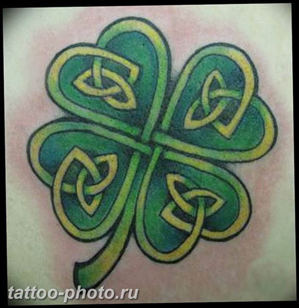 Кельтский Клевер четырехлистный символ