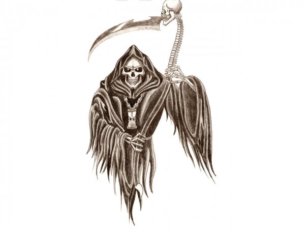 Grim Reaper тату.
