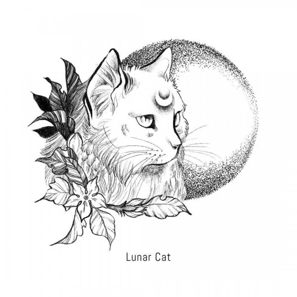 Тату кошка эскизы