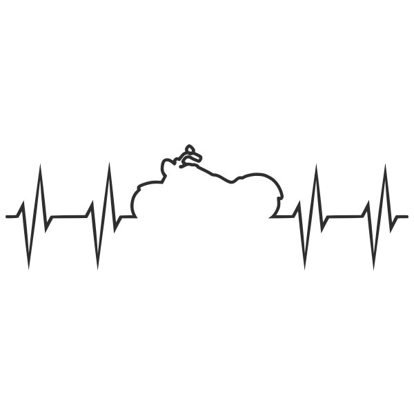 Пульс тату трафарет