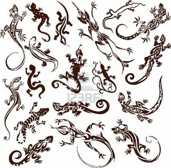 Тату саламандра трайбл