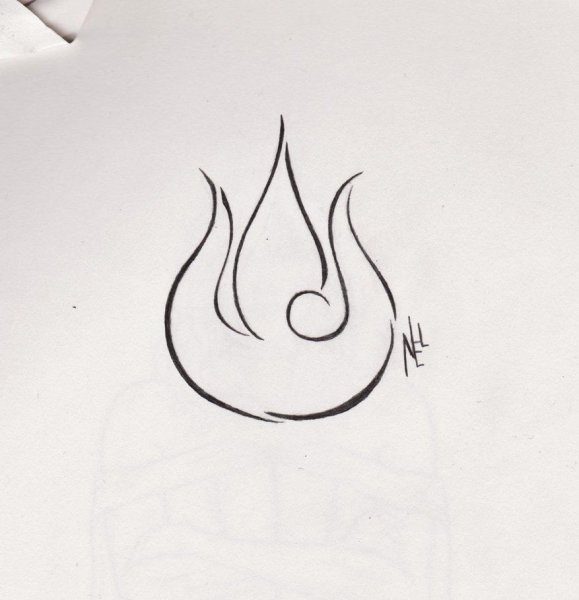 Лёгкие тату огонь