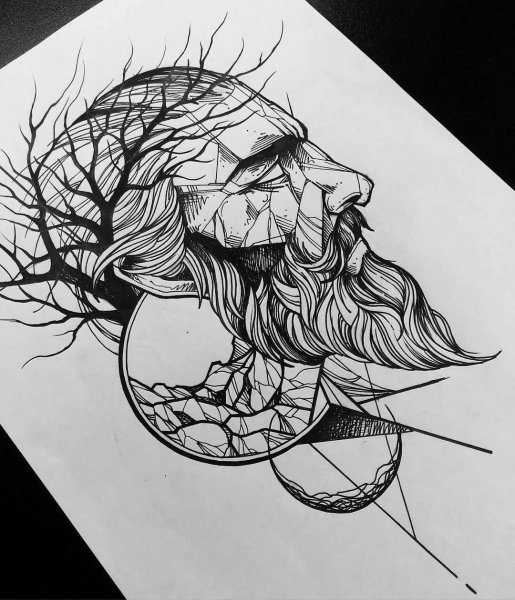 Тату эскизы черно белые