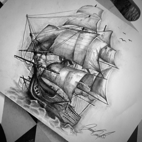 Пиратский корабль Графика