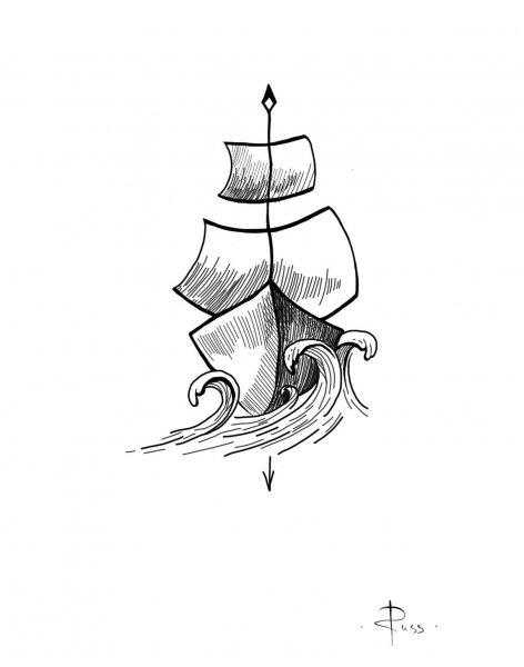 Графика морская тематика