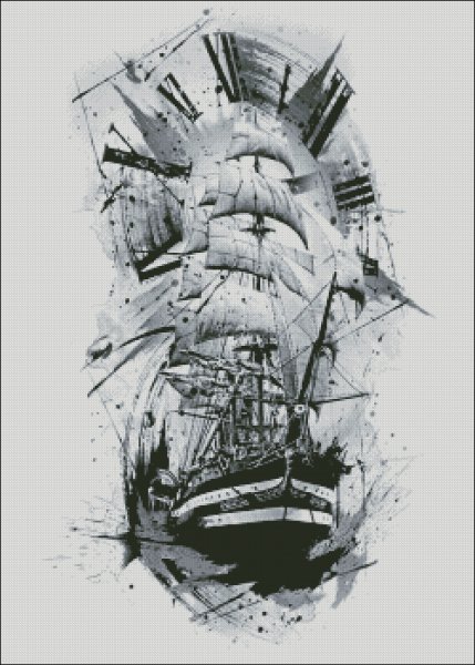 Тату парусник эскиз