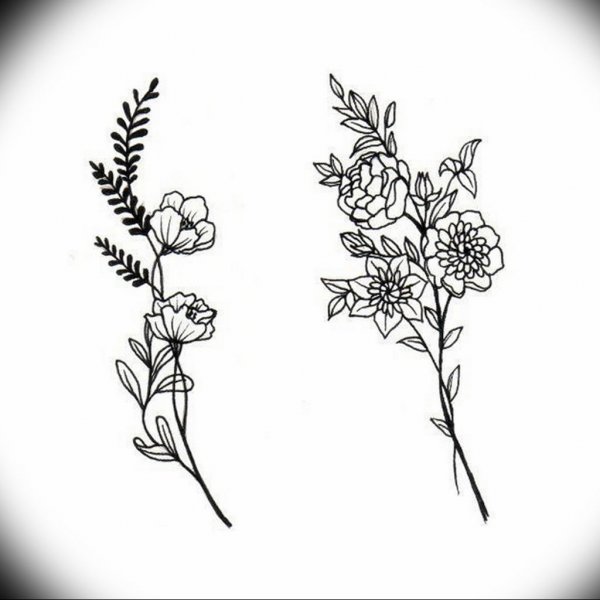 Тату растения эскизы
