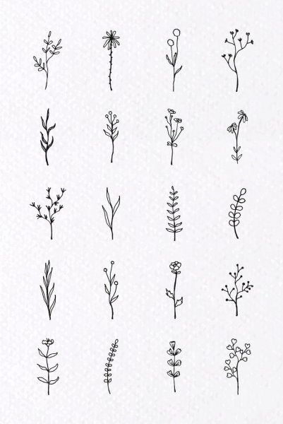 Маленькие тату веточки