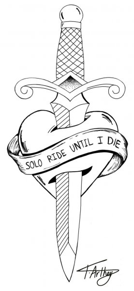 Кинжал тату эскиз