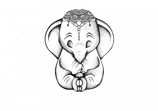 Слоник маленький эскиз