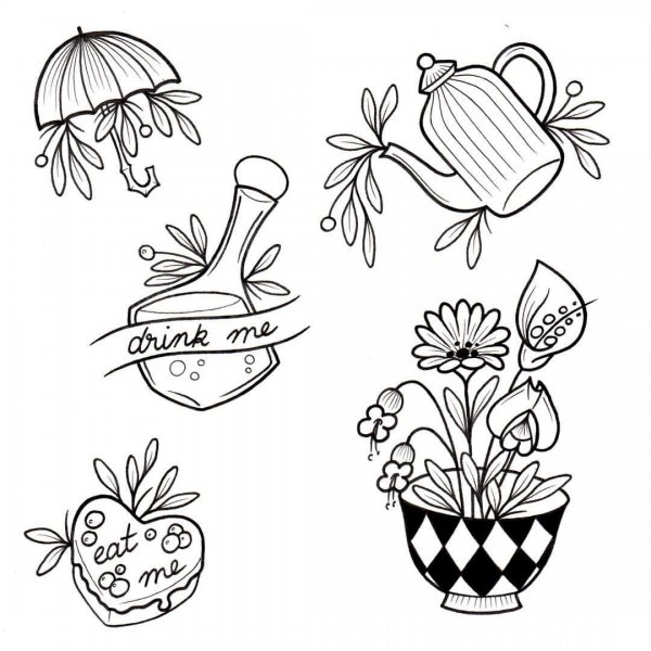 Наброски мини тату