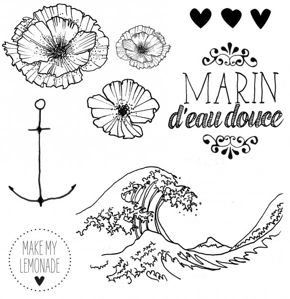 Летние тату эскизы