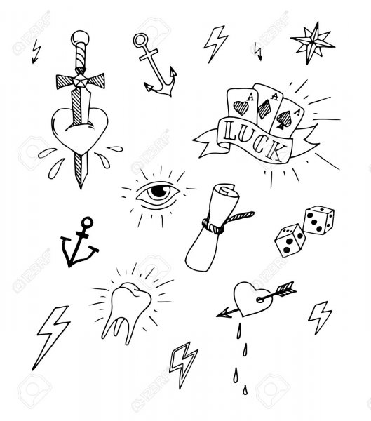 Татуировка игла эскиз