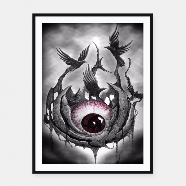 Тату Шаринган на руке мини.эскиз