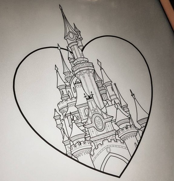 Замок Дисней эскиз