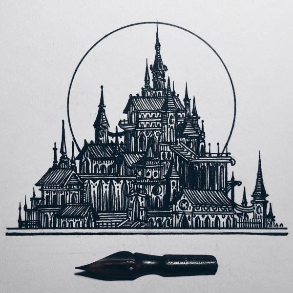 Тату здания эскизы