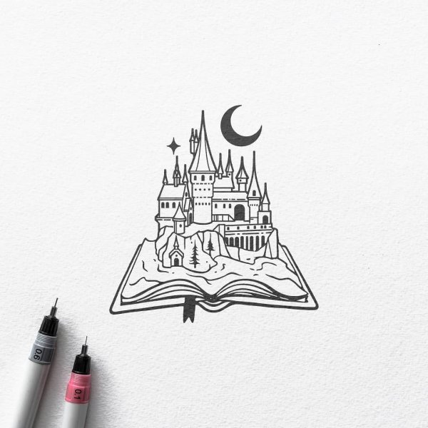 Тату Гарри Поттер эскизы