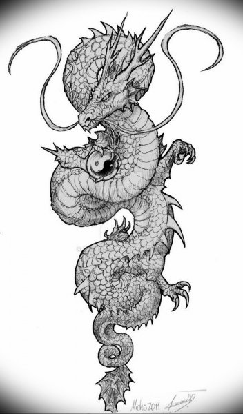Дракончики тату