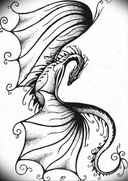 Простые тату драконов