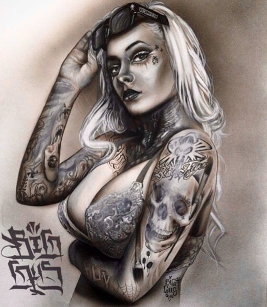 Эскизы на грудь девушке