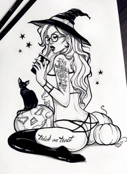 Татуировки ведьм эскизы