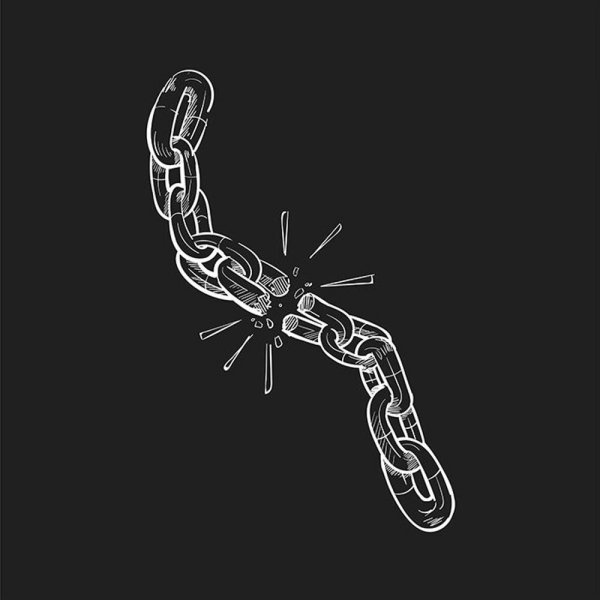 Цепи разрыв зарисовка