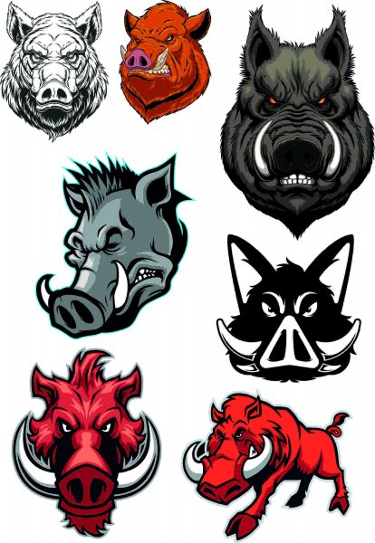 Морда кабана тату