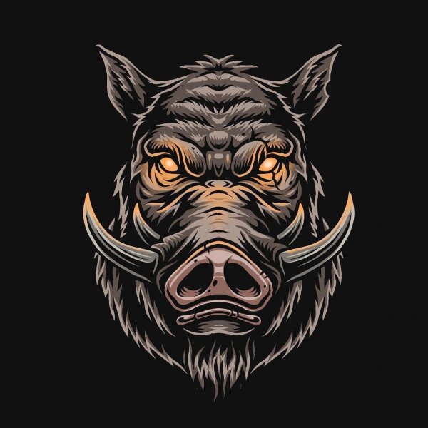 Тату кабана эскизы