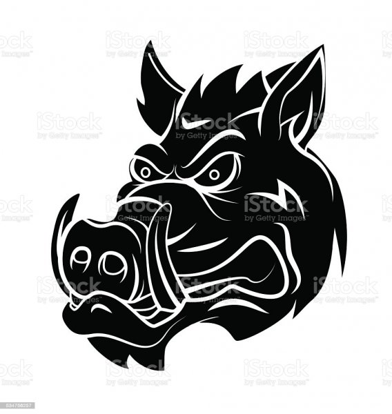 Трафарет кабана для травления