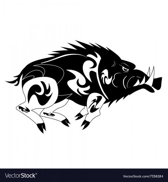 Охота на кабана вектор