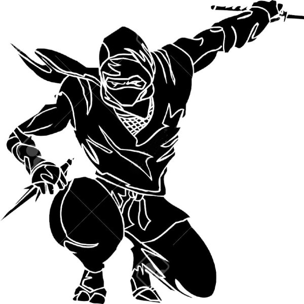 Ниндзя красивая Векторная Графика
