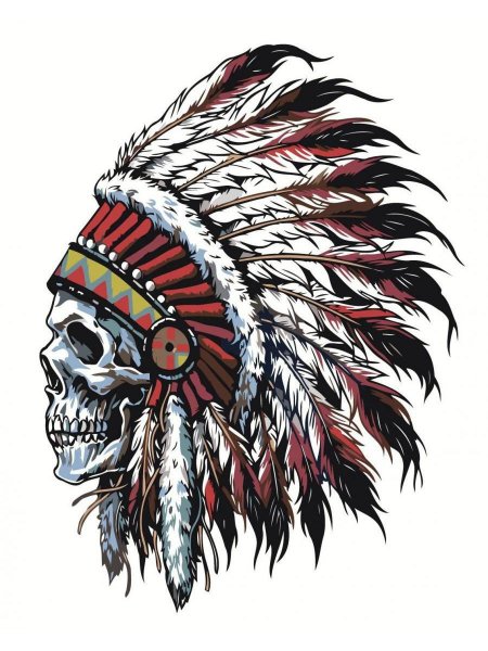 Индеец Апачи череп