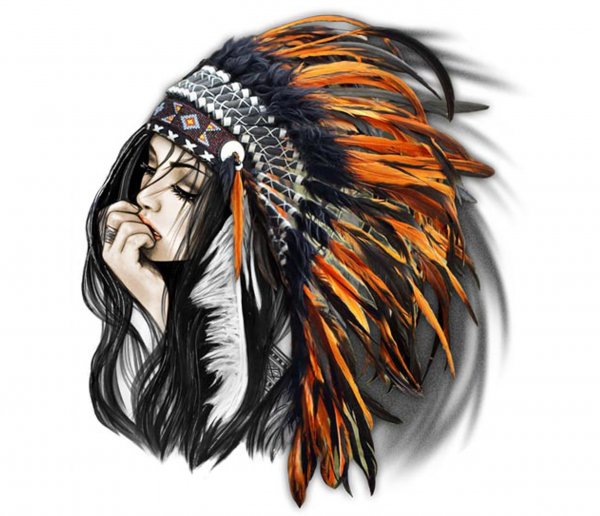 Роуч картина индеец