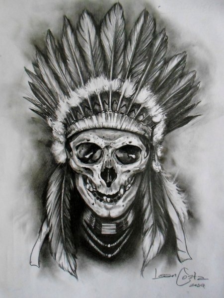 Роуч на черепе